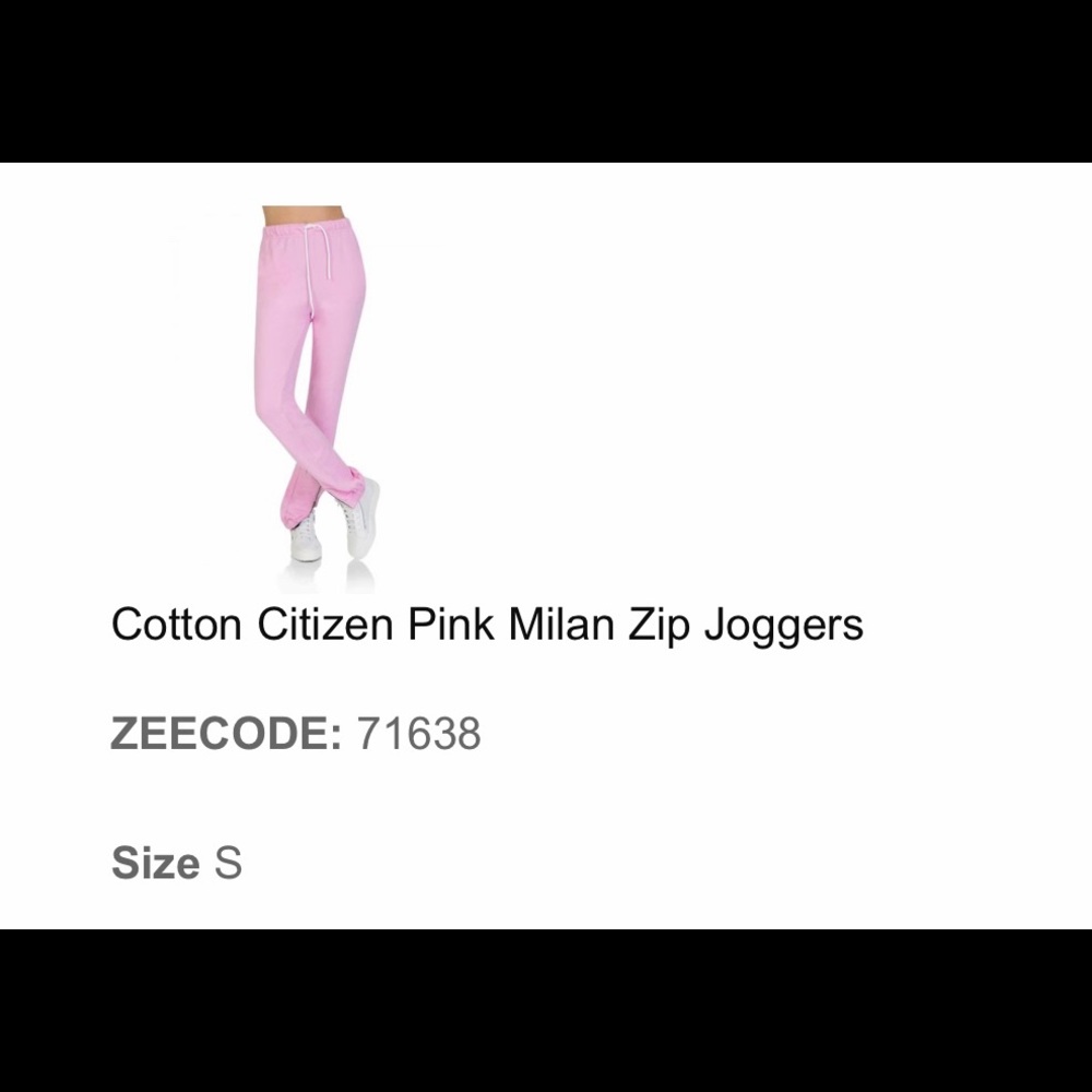 Cotton citizen Sweat pants pink small